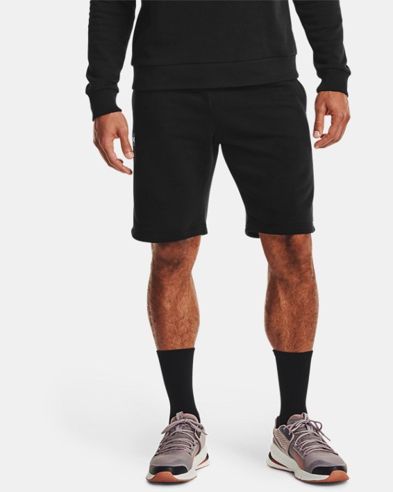 Herren UA Rival Fleece Shorts, Black, pdpMainDesktop image number 1